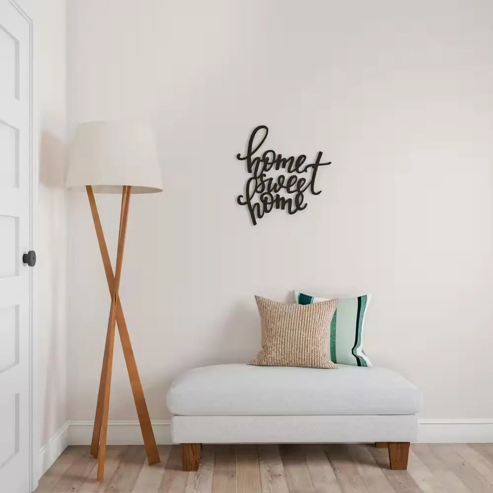 "Elegant Metal Cutout Sign: 'Home Sweet Home'"-Allen Cozy Haven Store