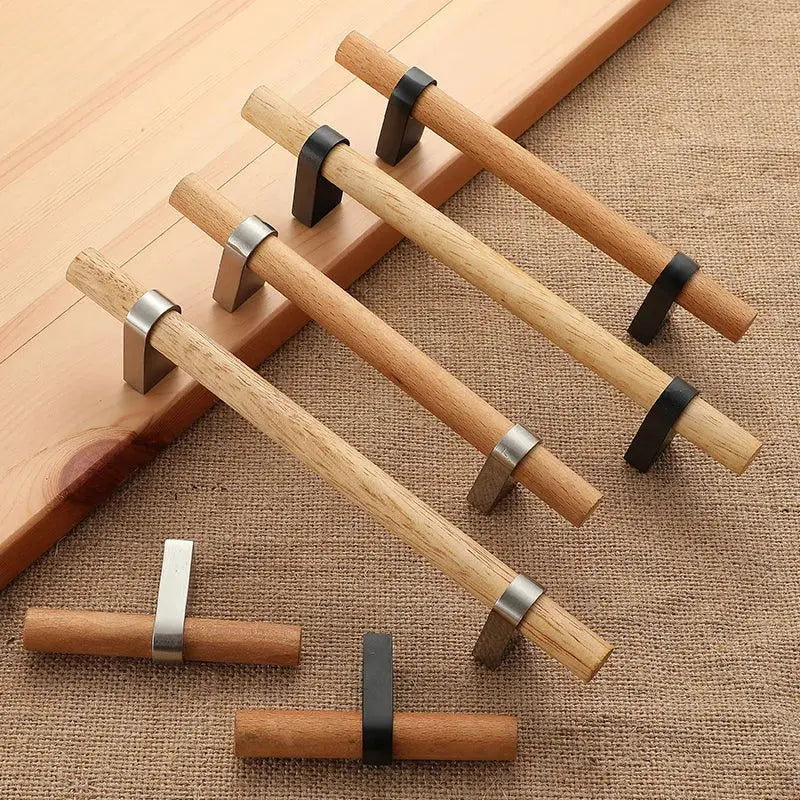 Elegant Natural Wood Cabinet Handles and Drawer Knobs - Premium Accessories for Kitchen and Home Furnishings-Allen Cozy Haven Store