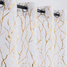 Elegant Tree Branch Sheer Curtains for Bedroom - Metallic Gold and White Grommet Window Treatment Set, 63 Inch Length, 2 Panels (52 x 63 Inch)-Allen Cozy Haven Store