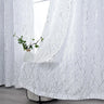 Elegant Tree Branch Sheer Curtains for Bedroom - Metallic Gold and White Grommet Window Treatment Set, 63 Inch Length, 2 Panels (52 x 63 Inch)-Allen Cozy Haven Store