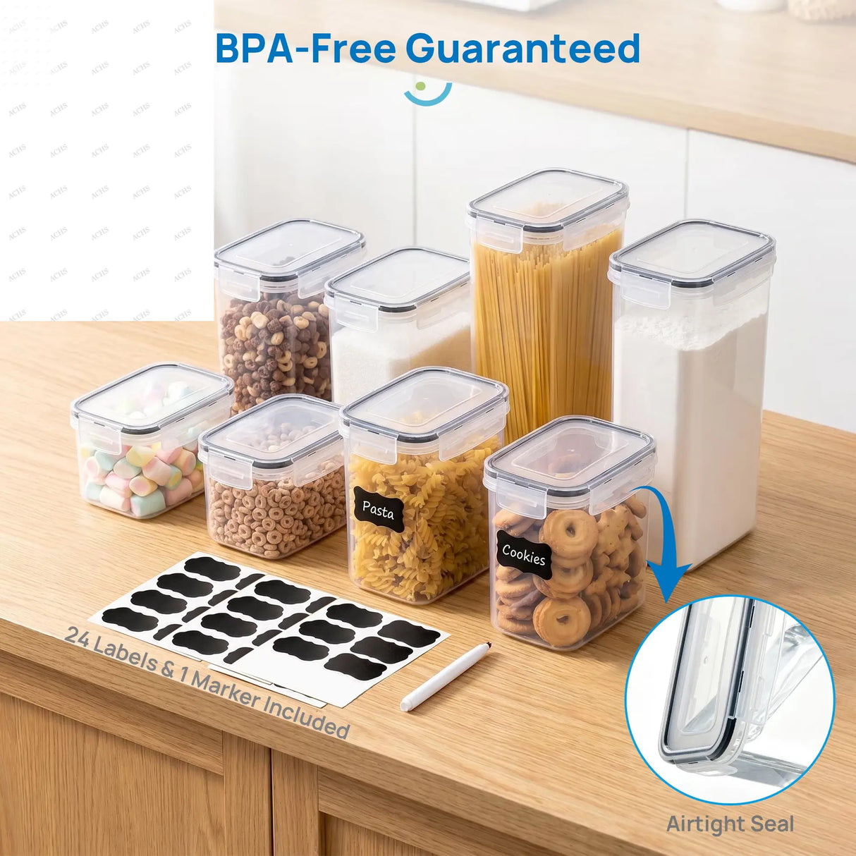 Elevate Your Kitchen with the 14-Piece Airtight Food Storage Container Set - Perfect for Organizing Your Pantry! Allen Cozy Haven Store