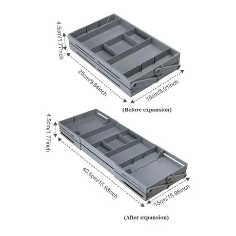 Expandable Multi-Level Drawer Organizer for Office Supplies and Kitchen Utensils-Allen Cozy Haven Store