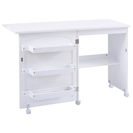 Folding Sewing Craft Table Shelf Storage Cabinet Home Furniture-Allen Cozy Haven Store
