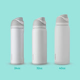 Freesip 24-Ounce Insulated Water Bottle with Straw - BPA-Free, Ideal for Sports and Travel, Dark Color-Allen Cozy Haven Store