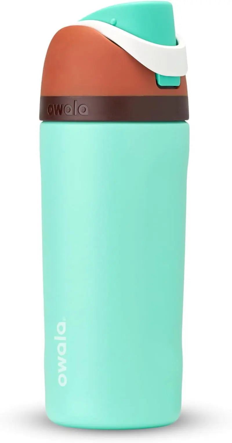 Freesip 24-Ounce Insulated Water Bottle with Straw - BPA-Free, Ideal for Sports and Travel, Dark Color-Allen Cozy Haven Store