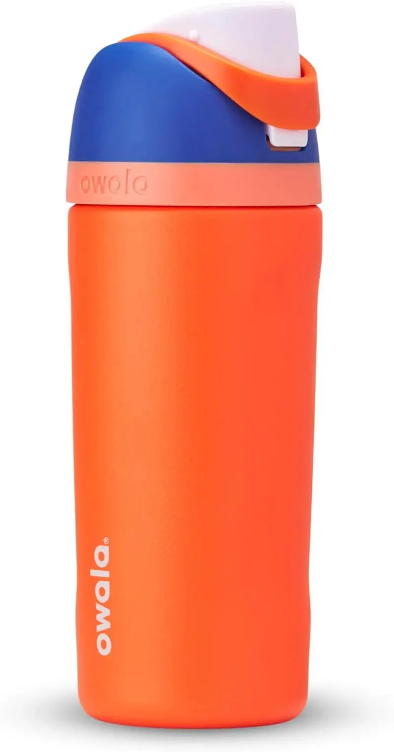 Freesip 24-Ounce Insulated Water Bottle with Straw - BPA-Free, Ideal for Sports and Travel, Dark Color-Allen Cozy Haven Store