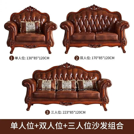 Genuine Leather Sofa Chair Luxury Modern Individual Loveseat Sofa Lounge Designer Woonkamer Banken Living Room Furniture Allen Cozy Haven Store