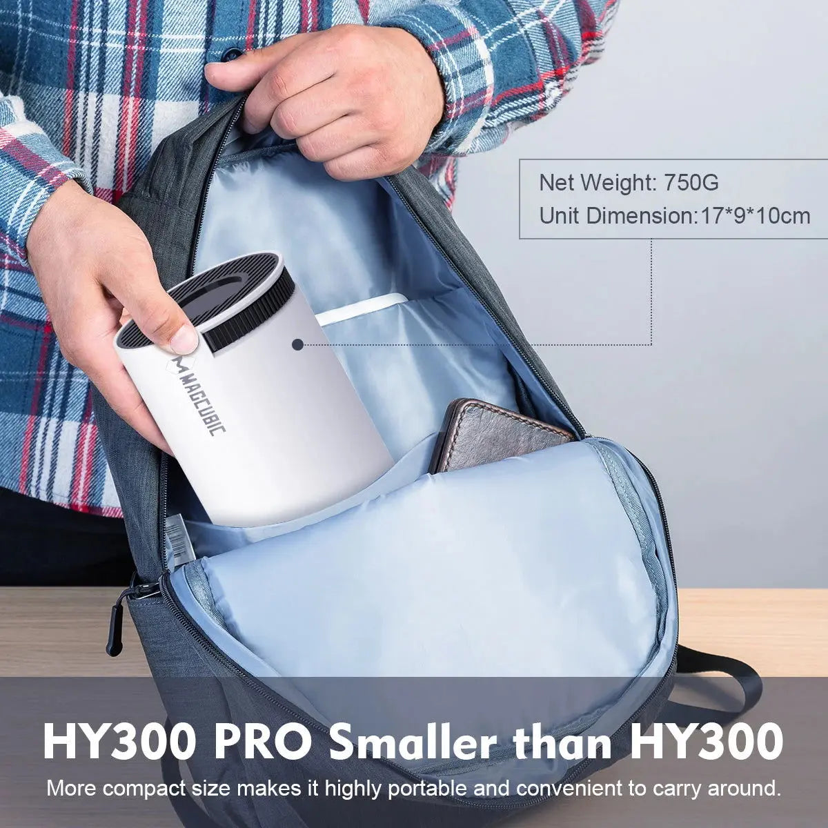 HY300 Pro 4K Android 11 Projector - Dual WiFi, 260 ANSI Lumens, 180° Versatility, Bluetooth 5.0, Portable Outdoor Cinema Solution-Allen Cozy Haven Store