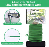 Heavy-Duty Reusable Garden Plant Wire Twist Ties - Soft Wire Ties for Gardening and Home Office (Green, 2 Pack, Total Length 65.6 Feet)-Allen Cozy Haven Store