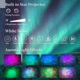 LED Bed Frame with Galaxy Star Projector, 2 Drawers, 52" PU Headboard with Charging Station, Noise Free, No Box Spring Allen Cozy Haven Store