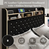 LED Bed Frame with Galaxy Star Projector, 2 Drawers, 52" PU Headboard with Charging Station, Noise Free, No Box Spring Allen Cozy Haven Store