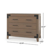 Lucas 3-Piece Convertible Standard Crib and Changer Nursery Furniture Set-Allen Cozy Haven Store