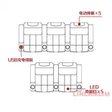 MINGDIBAO Luxury Electric Recliner Cinema Chair with Cup Holder, Genuine Leather Upholstery, LED Lighting – Home Theater Seating Allen Cozy Haven Store