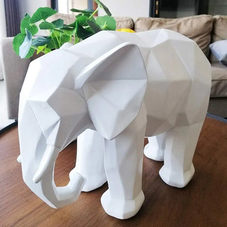 Nordic Modern Polyresin Elephant Figurine Home Decor, Originality Home Decoration Furnishing Animal Ornament Resin-Allen Cozy Haven Store