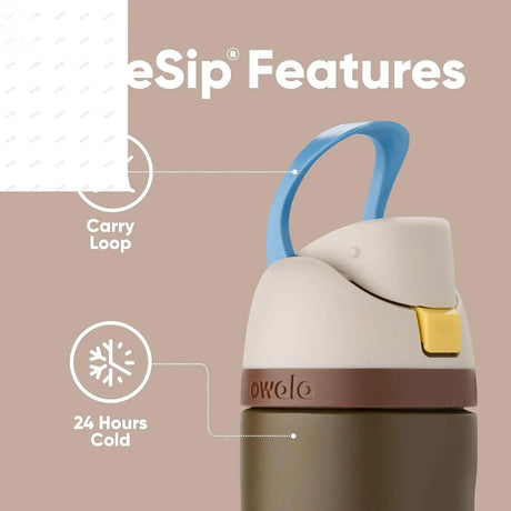 Owala Mandalorian Freesip Insulated Stainless Steel Water Bottle with Straw, 24-Ounce, BPA-Free, Ideal for Sports and Travel BlenderBottle