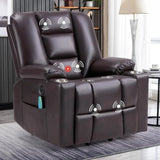 Power Lift Chair with Heat and Massage, with 2 Cup Holders, Side Pocket, USB and Type-c Port,  Faux Leather Lift Recliner Chair Allen Cozy Haven Store