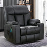 Power Lift Chair with Heat and Massage, with 2 Cup Holders, Side Pocket, USB and Type-c Port,  Faux Leather Lift Recliner Chair Allen Cozy Haven Store
