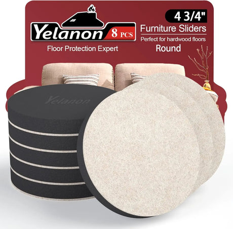 Premium 16-Piece Heavy-Duty Furniture Sliders - 3.5” Square Brown Pads for Carpet Protection and Easy Moving-Allen Cozy Haven Store