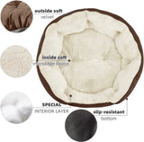 Premium 20-Inch Small Dog and Cat Bed - Extra Soft, Machine Washable, Anti-Slip, and Water-Resistant Oxford Base - Brown-Allen Cozy Haven Store