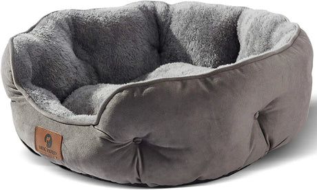 Premium 20-Inch Small Dog and Cat Bed - Extra Soft, Machine Washable, Anti-Slip, and Water-Resistant Oxford Base - Brown-Allen Cozy Haven Store