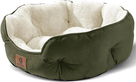 Premium 20-Inch Small Dog and Cat Bed - Extra Soft, Machine Washable, Anti-Slip, and Water-Resistant Oxford Base - Brown-Allen Cozy Haven Store