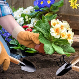 Professional 3-Piece Gardening Tools Set with Non-Slip Wooden Grip - Includes Transplant Trowel, Cultivator, and Hand Rake for Outdoor Gardening-Allen Cozy Haven Store