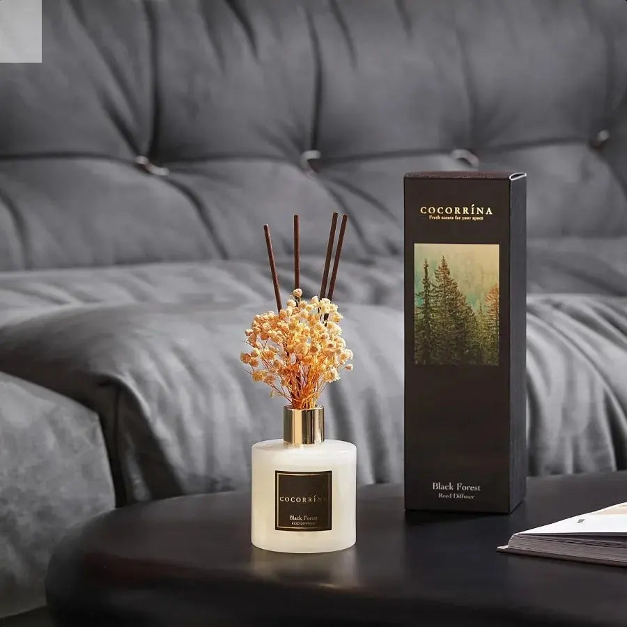 Reed Diffuser Sets 6.7 oz. Black Forest Diffuser with Sticks Home Fragrance Reed Diffuser for Bathroom Shelf Decor Allen Cozy Haven Store