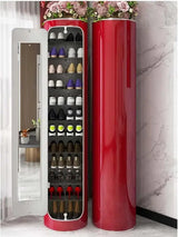 Rotating Shoe Rack| 360° Spinning Shoe Rack Tower|Revolving Free Standing Shoe Organizer, (Color:Red,Size:Ø40cm 99cm 6layer） Allen Cozy Haven Store