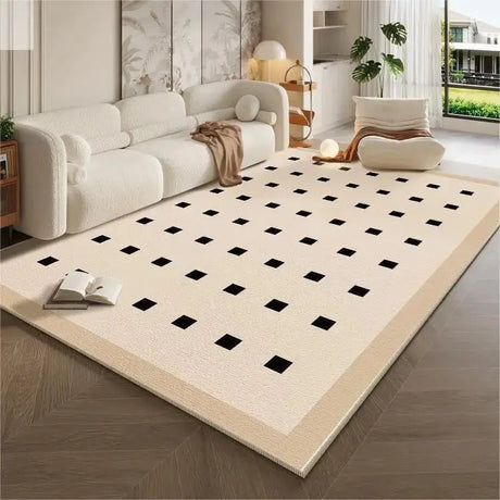 Simple Style Carpets for Living Room Rugs Customizable Bedroom Decor Home Crystal Velvet Lounge Big Size Floor Mats Dining Room Allen Cozy Haven Store