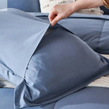 Solid Blue Microfiber Comforter Set Queen - Lightweight, All-Season, 4-Piece Bedding Allen Cozy Haven Store