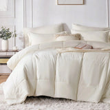 Solid Blue Microfiber Comforter Set Queen - Lightweight, All-Season, 4-Piece Bedding Allen Cozy Haven Store