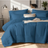 Solid Blue Microfiber Comforter Set Queen - Lightweight, All-Season, 4-Piece Bedding Allen Cozy Haven Store