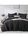Solid Blue Microfiber Comforter Set Queen - Lightweight, All-Season, 4-Piece Bedding Allen Cozy Haven Store