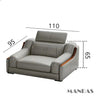 Stylish Genuine Italian Leather Sofa for Living Room - Allen Cozy Haven Store