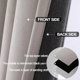 Soundproof Blackout Curtains with Grommets - Cream White Drapes Panels for Living Room and Bedroom, Set of 2, 52 x 120 Inches-Allen Cozy Haven Store