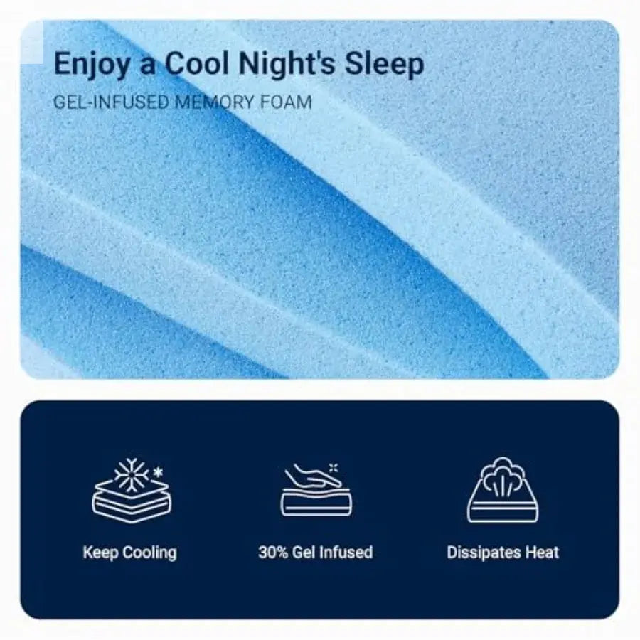 Twin Mattress 5 Inch Twin Size Mattress for Gel Memory Foam Mattresses for Cooling Night Sleep Pressure Relief Fiberglass Free Allen Cozy Haven Store