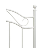 Twin Size White Metal Bed Frame for Bedroom Furniture-Allen Cozy Haven Store