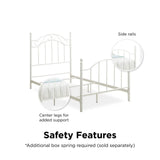 Twin Size White Metal Bed Frame for Bedroom Furniture-Allen Cozy Haven Store