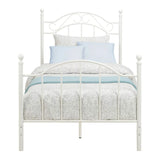 Twin Size White Metal Bed Frame for Bedroom Furniture-Allen Cozy Haven Store