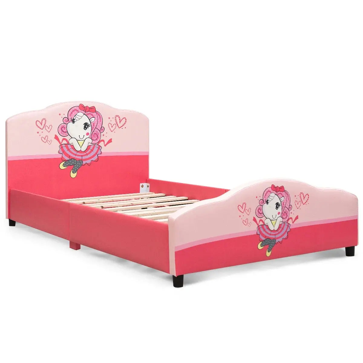 Upholstered Toddler Bed for Girls - Stylish Bedroom Furniture for Children-Allen Cozy Haven Store