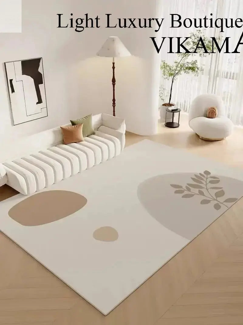 VIKAMA Crystal Pile Simple Geometric Rug Anti-slip and Quick-dry Large Living Room Carpet Sofa Tea Table Pad Allen Cozy Haven Store