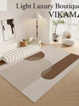 VIKAMA Crystal Pile Simple Geometric Rug Anti-slip and Quick-dry Large Living Room Carpet Sofa Tea Table Pad Allen Cozy Haven Store