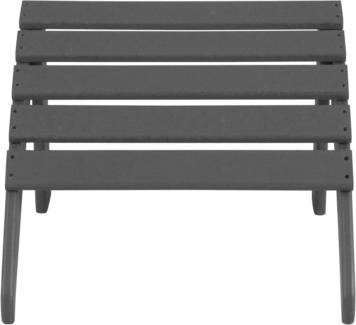 WO Home Furniture Adirondack Chair Outdoor Ottoman Set of 2 PCS Classic Patio Furniture (Gray)-Allen Cozy Haven Store