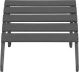 WO Home Furniture Adirondack Chair Outdoor Ottoman Set of 2 PCS Classic Patio Furniture (Gray)-Allen Cozy Haven Store