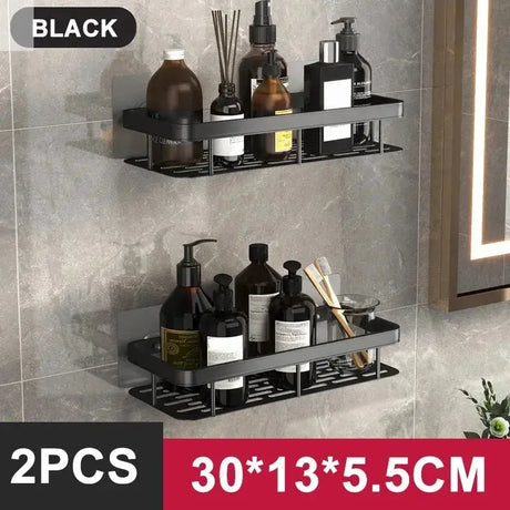 Wall-Mounted Bathroom Shelves - No Holes Needed Allen Cozy Haven Store
