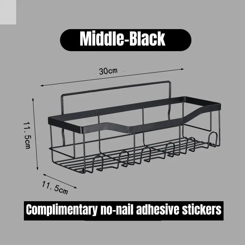 Wall-Mounted Bathroom Shelves - No Holes Needed Allen Cozy Haven Store