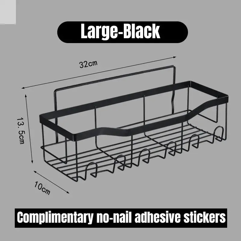 Wall-Mounted Bathroom Shelves - No Holes Needed Allen Cozy Haven Store