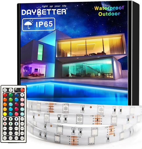 Waterproof LED Strip Lights for Bedroom and Outdoor Use- Ideal for Home, Party, and Holiday Decorations-Allen Cozy Haven Store