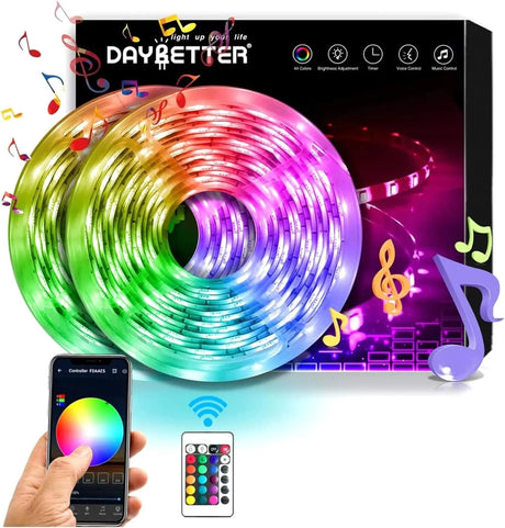 Waterproof LED Strip Lights for Bedroom and Outdoor Use- Ideal for Home, Party, and Holiday Decorations-Allen Cozy Haven Store