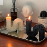 Wave Shaped Decorative Soy Candles Allen Cozy Haven Store